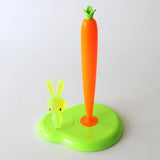Alessi Asg42 Gr Bunny & Carrot Porte Rouleau de Papier de Cuisine en Résine Thermoplastique, Vert Jaune