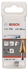 Bosch 2608597526 Fraise Ã©tagÃ©e queue 3 pans Longueur 70,5 mm ExÃ©cution HSS-TIN 70,5 mm 3 pans