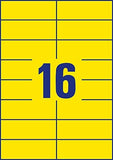 AVERY/Zweckform étiquettes, 105 x 37 mm, jaune, sans cadre
