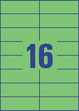 AVERY/Zweckform étiquettes, 105 x 37 mm, vert, sans bord