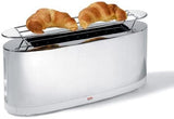 Alessi SG68 Grille-Pain Design avec Chauffe Croissants Acier Inoxydable et PC Blanc