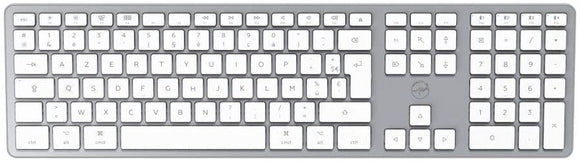 Mobility Lab Clavier français AZERTY sans fil pour Mac – blanc et argenté
