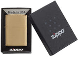 Zippo Brushed Brass W/Solid Brass Engraved Laiton Brossé
