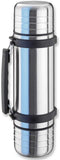 Isosteel VA-9562DQ Duo Bouteille isotherme sous vide en acier inoxydable 18/8 avec système de versement à une main Quickstop et 2 gobelets dévissables 1 l classique 1 - Pack