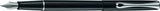 DIPLOMAT - D10424935 - Traveller - Stylo Plume Acier - Noir Laqué - Résistant et Élégant - Garantie 5 Ans Noir laqué Stylo Plume