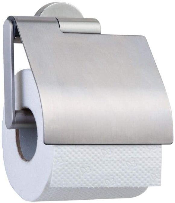 Tiger Boston, Porte-rouleau papier toilette avec rabat, Acier inoxydable brossé 13.7 x 14 x 6.3 cm Acier Inoxydable Brossé