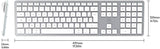 Mobility Lab Clavier français AZERTY sans fil pour Mac – blanc et argenté
