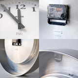 Alessi 11 Momento Horloge Murale en Acier Inoxydable 18/10 Brillant, Mouvement Au Quartz