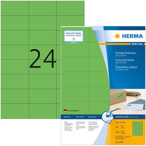 Herma 4409 Étiquettes 70 x 37 A4 2400 pièces Vert