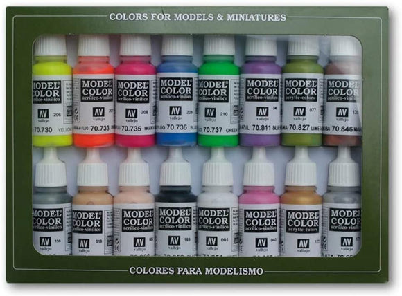 Vallejo val899 Peinture Model Color Wargames (Film) spécial peinture acrylique – couleurs assorties (Lot de 16)