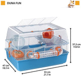 Ferplast Cage Spacieuse en Plastique pour Hamsters Duna Fun Cage pour Petits Animaux Trois Étages, Dessus et Côtés avec Grille DAération,55 X 47 X H 37,5 cm