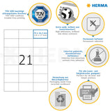 Herma 4616 Étiquettes 70 x 42,3 Premium A4 4200 pièces Blanc