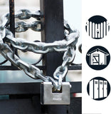 Master Lock 680EURD Cadenas Rectangulaire en Zinc à Clé, Gris, 8 x 9,5 x 2,9 cm
