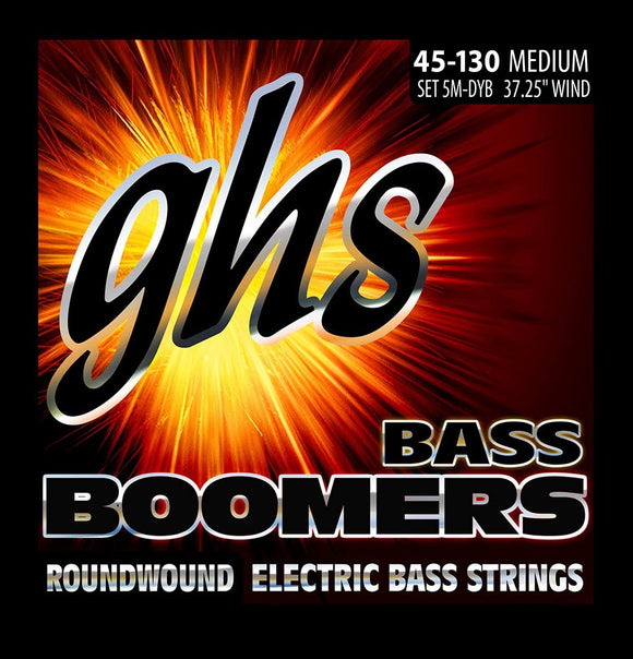 Jeu de cordes pour basse électrique GHS BASS BOOMERS - 5 cordes - 5M-DYB - Medium - 045/130