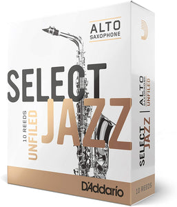 Rico Anches sélectionnées Rico Jazz pour saxophone alto, coupe à laméricaine, force 3-Medium, pack de 10