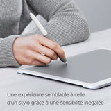 XENCELABS Tablette Graphique Pro à Stylet, Tablette de Dessin avec Télécommande de Raccourcis, Compatible avec Mac, Windows et Linux, Blanc Nébuleux