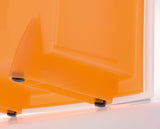 HAN 4102-61, Boite à usage multiple IMAGEIN. Urne de scrutin innovante; boîte où recueillir les dons, boîte de tirage au sort ou boîte de promo, orange translucide transluzent-orange