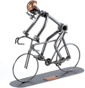 Steelman24 I Figurine en métal Vélo De Route I Made in Germany I Idées Cadeaux I Sculpture d’Acier I Hommes de métal