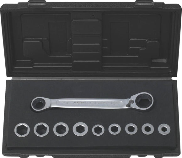 KS TOOLS 503.4645 Assortiment de clés à cliquet à douilles interchangeables, 10 pièces