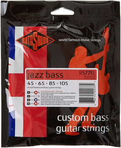 Rotosound Jazz Bass Jeu de cordes pour basse Monel Filet plat Tirant standard 45 65 85 105