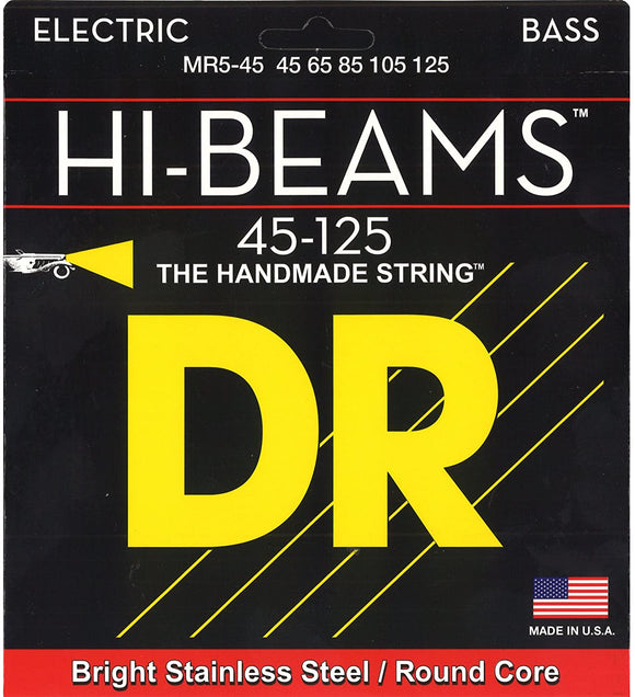 DR String MR5-45 Hi-Beam Jeu de cordes pour guitare basse