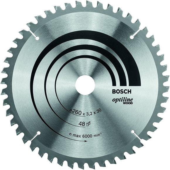 Bosch Professional Lame de Scie Circulaire, 48 Dents, 30mm d’Alésage, 3.2mm Largeur de Coupe, 2.2mm Épaisseur du Corps, 260mm Diamètre 260 x 30 x 3,2 mm