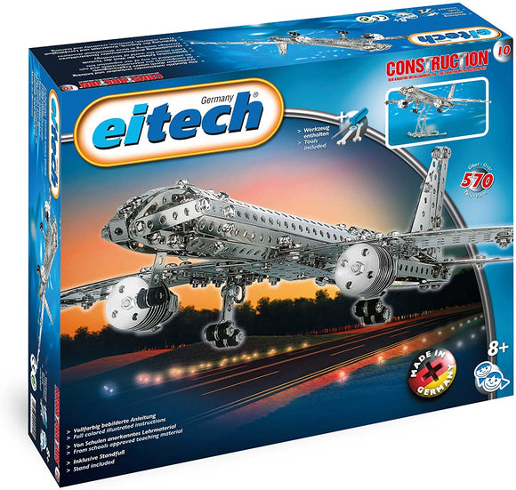 Eitech - 2042528 - Jeu De Construction - C10 - Kit Métallique - Avion Set - 570 Pièces